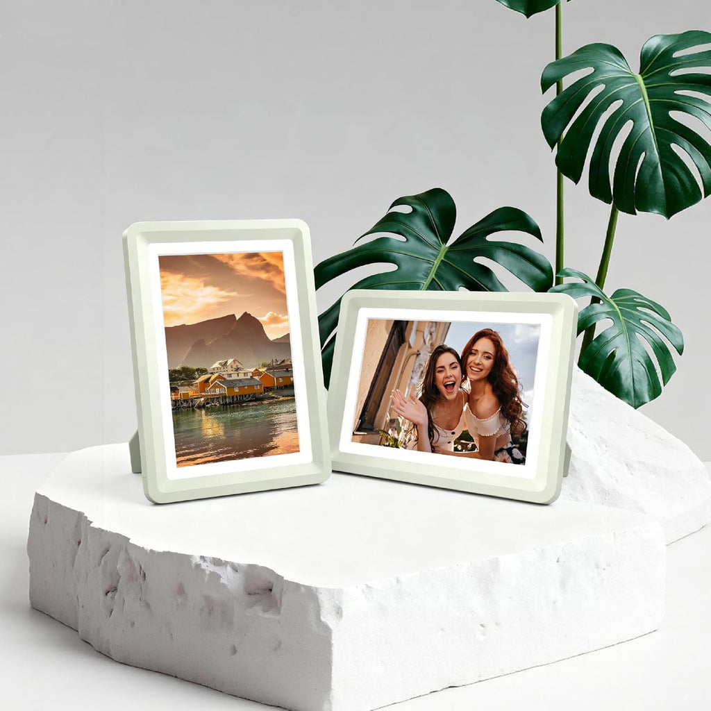 5x7 Picture Frame with Acrylic Front, ABS Frame for 5x7 or 4x6 Photos, Shatterproof UV-Resistant Tabletop Photo Frame, Vertical/Horizontal Display for Home Décor, Lightgray-v1