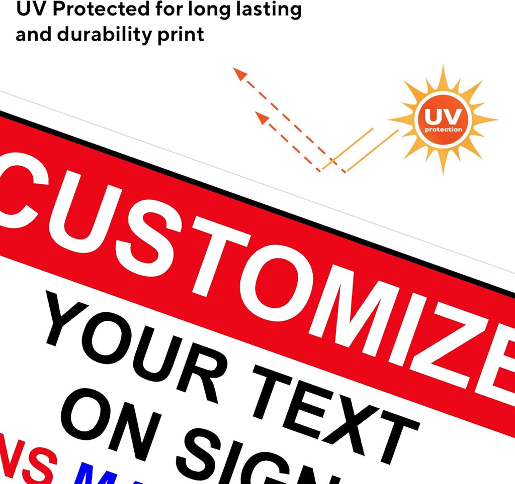 Custom Signs for Outside - Personalized Metal Signs for Outdoors, Home, Airbnb, Office, 8x12 Inch Custom Metal Sign Rust Free, UV Protected, Waterproof and Easy to Install - Made in USA