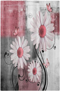 Light Switch Cover Plate Pink Floral Rustic Daisy Flower And Butterfly 1 Gang No Device Blank Electrical Wall Plates Faceplate Decorative Switch Plate for Farmhouse Cabin Decor