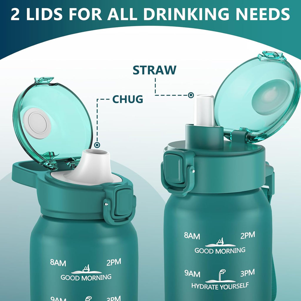 32oz Insulated Water Bottle with 2Lids(Straw Lid & Spout Lid), 1000ml Stainless Steel Water Bottle Double Walled Leakproof, Reusable Metal Bottle Keep Cold & Hot for Men, Women BLUE BLUE