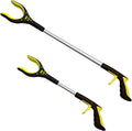 RMS 2-Pack 34 Inch and 21 Inch Grabber Reacher with Rotating Jaw - Mobility Aid Reaching Assist Tool