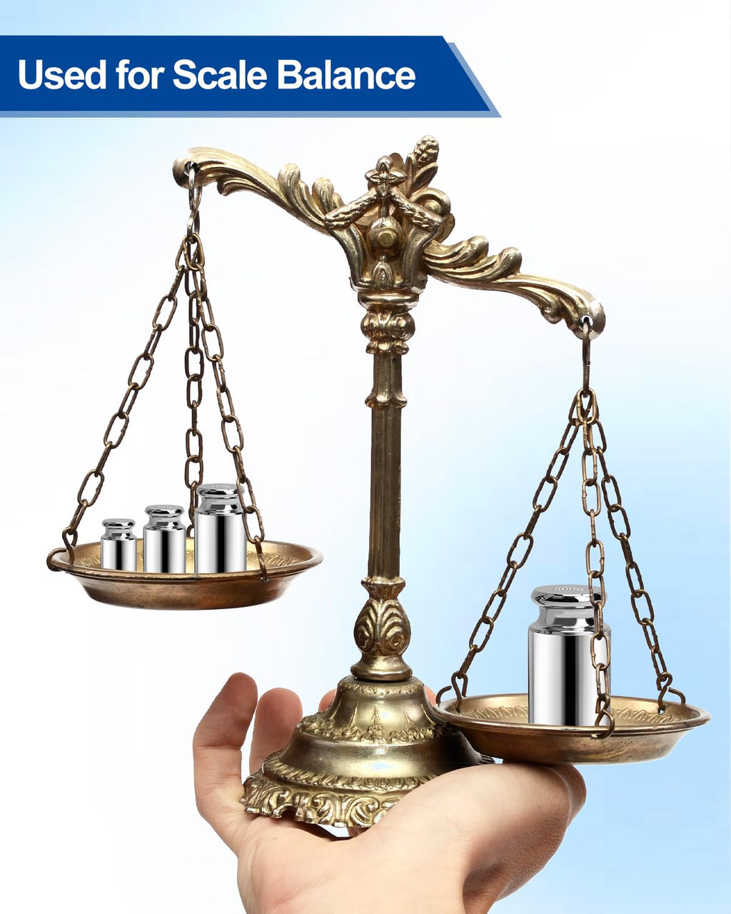 UCEC Calibration Weights for Digital Scale, 50g Gram Weights, Precision Stainless Steel Balance Scale Calibration Weight for Lab Educational Science