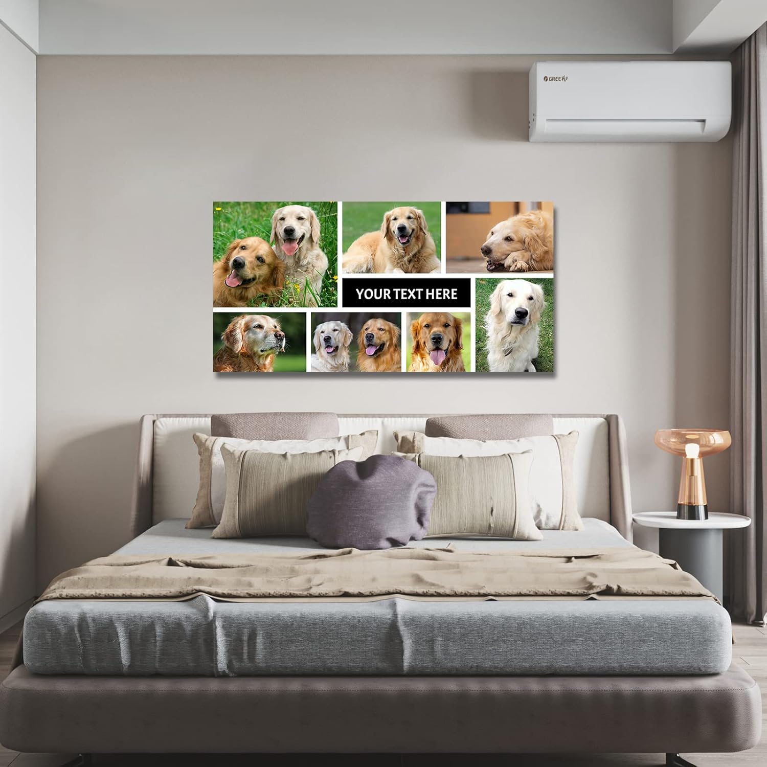 Collage Canvas Prints with Your Photos Personalized Multi Pictures for Wall Custom Family Wedding Baby Pet Dog Photo to Canvas Customized Gifts Home Wall Decor (Collage Photo-11, Framed)