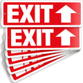 iSYFIX Exit Signs 6 Pack 12x4 Inch with Directional Up Arrows - Rust Free Aluminum, Laminated for UV, Weather, Scratch Resistance - Ideal for Offices, Schools, Theaters, Restaurants