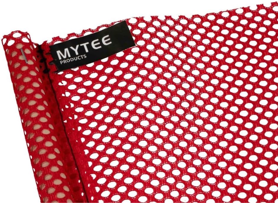Mytee Products (4 Pack) 18"x18" Red Safety Flags for Truck Loads w/Dowel - DOT Compliant Jersey Mesh Warning Flags on Stick for Oversize Wide Load, Construction, Road Traffic, Pedestrian Signs