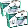 LATCH.IT White RV Door Latch | 2 Keyed Alike RV Door Locks for Travel Trailers | 100% Metal Camper Door Lock w/ 4 Keys | Easy-to-Install & Fits Most!