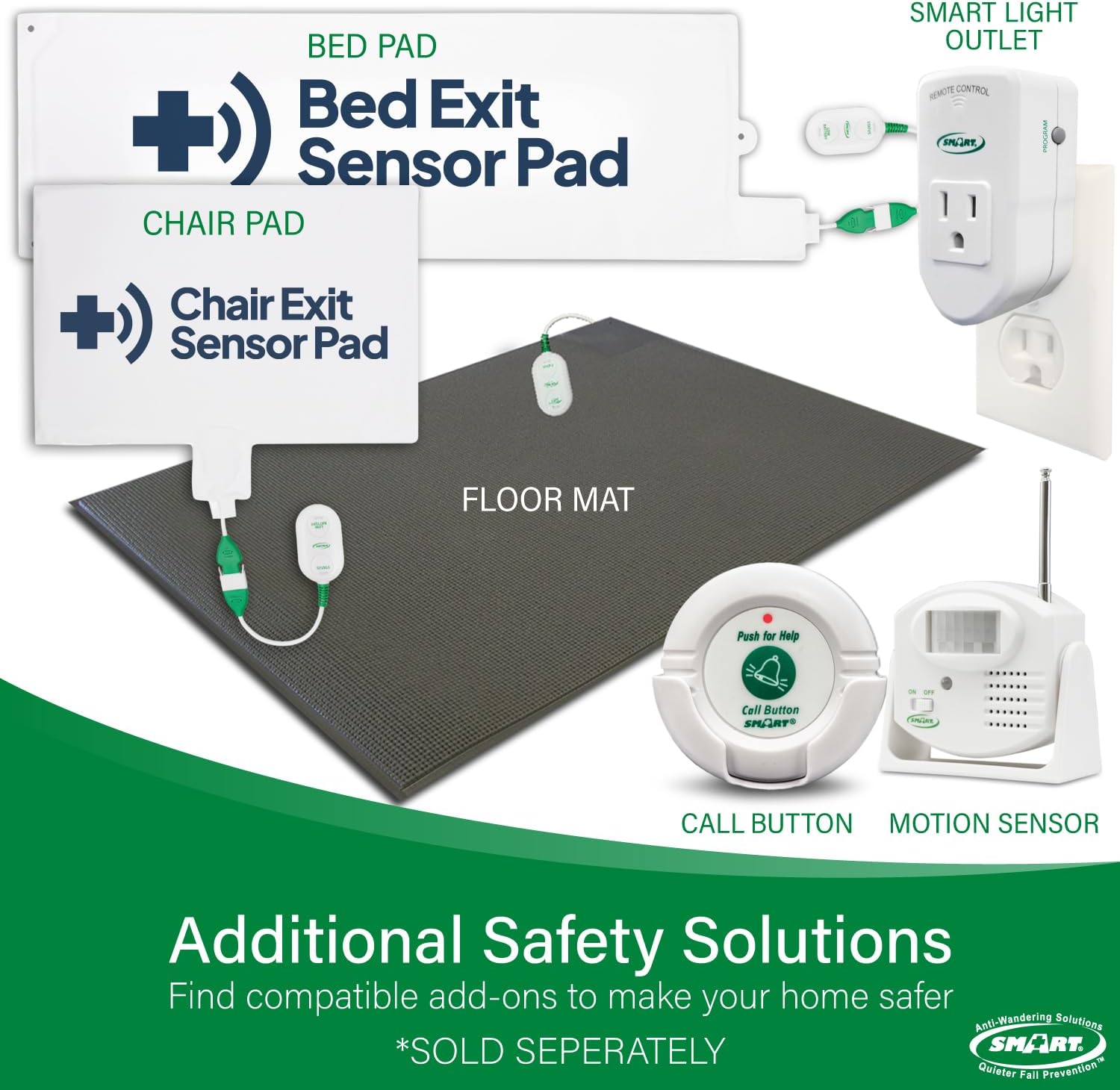 Smart Caregiver Chair Exit Alarm System with Wireless Pager and for Fall Prevention | Chair Alarm Alerts Caregiver When They Get Up from The Chair | USA-Based Company and Customer Support