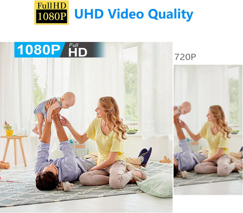 【Free 64G】 Smallest Wireless WiFi Battery Camera,Concealed Cam,Coin Size Camera,HD1080P Video Recording Live Feed for Night Vision,Motion Detection,Cloud Storage for Security with iOS Android APP