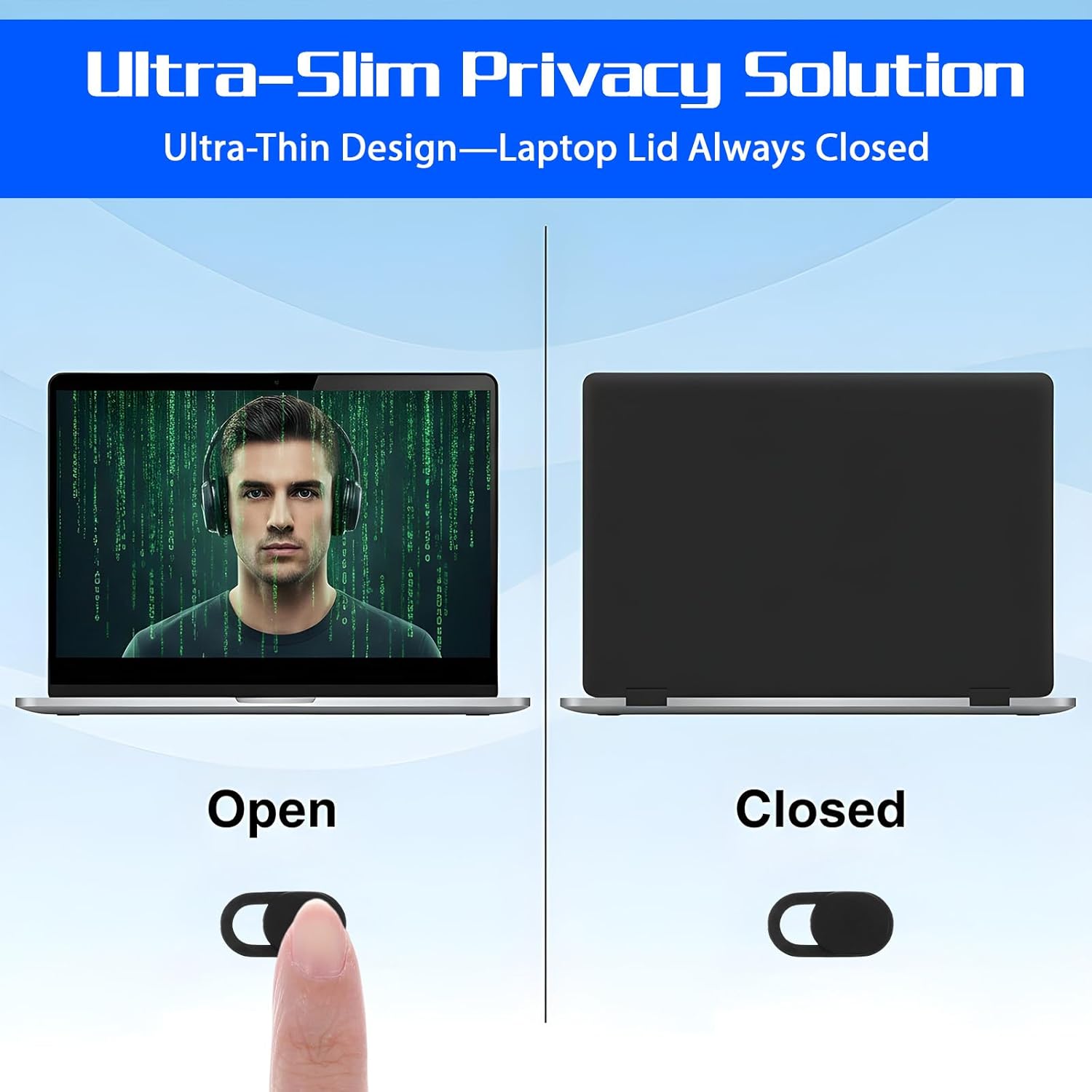 50 Pcs Camera Cover Slide, Ultra-Thin Privacy Protector for Laptop, Phone, Computer - Universal Webcam Protector & Laptop Sticker Covers, Camera Blocker and Lens Cover