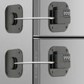 Refrigerator Lock, Heavy Duty Fridge Lock, Combination Lock for Fridge, Cabinets, Window, Drawers and Child Safety Keep Cat Away No Drilling, Easy Install, No Keys Needed, 2 Pack, Black