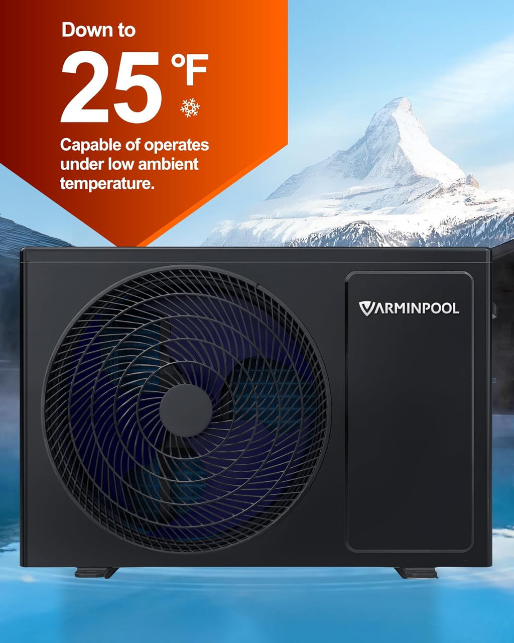 Electric Pool Heat Pump for 7000 Gallons in and Above Ground Swimming Pool, 27000 BTU Pool Heater, WiFi Remote Control & Schedule, Titanium Heat Exchanger, 120V, Energy Efficient