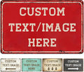 Custom Sign with Directional Arrow Rustic, Personalized Wall Decor, Vintage Metal Signs, 18''x14'' Customized Retro Aluminum Sign for Home Office Bar Yard Garden Outdoor Gift