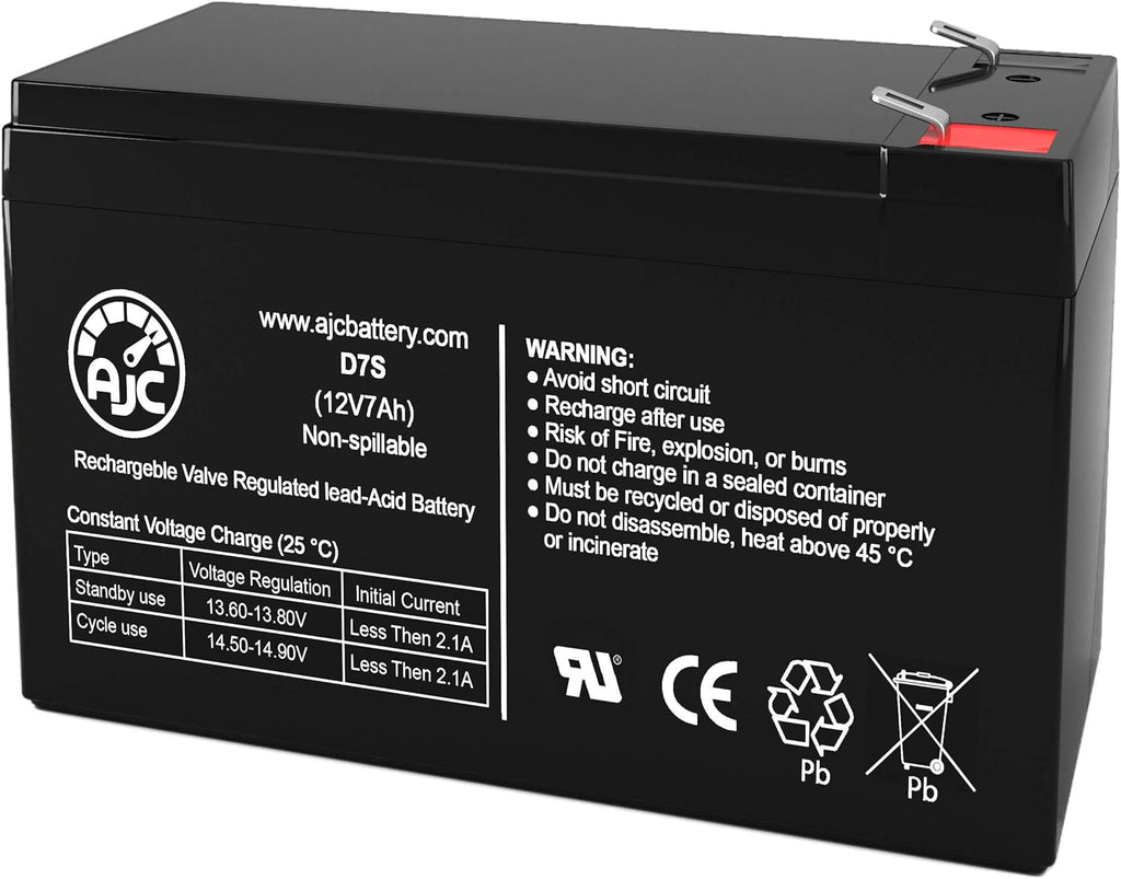 AJC Battery Compatible with Tripp Lite Smart 1500 LCDT 12V 7Ah UPS Battery