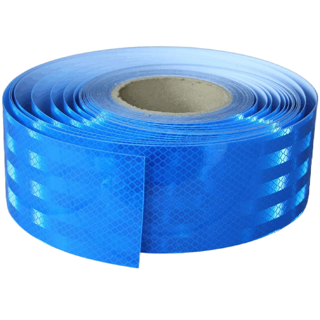 Non Fading Blue Reflective Tape 3 inch Wide, Outdoor Waterproof High Visibility Warning Industrial Marking Tape, Safety Stickers (168 feet)