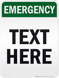 Custom Emergency Sign, OSHA Sign, 36x48 Inches, Reflective, Rust Free DiBound, Fade Resistant, Made in USA by My Sign Center