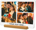 Custom Metal Photo Prints, Personalized Print Photos Frame for Desk, Customize Picture Frames Gifts for friend, remember, Lovers, Family Home