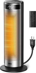 Dreo Space Heater for Large Room, 20 Inch Electric Heaters for Indoor Use, 8 Safe Protection Tower with Dreo FortPlug, 70° Oscillation, PTC Ceramic with Remote, Quiet, 12H Timer, Bedroom, Office