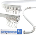 Aluminum Flexible Ceiling Curtain Track – 3ft-6.6ft / 2m Bendable Wall/Ceiling Mount Rail, Smooth Glide System for Bay Windows, RVs, Room Dividers, Showers – Easy Install & Custom Fit
