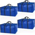 ClearSpace Heavy Duty Moving Bags or Storage Bag – Large Moving Boxes with Backpack Straps, Zippers & Handles – Perfect for Moving, College Dorm, Traveling, Camping, Christmas Decorations, 4 Pack