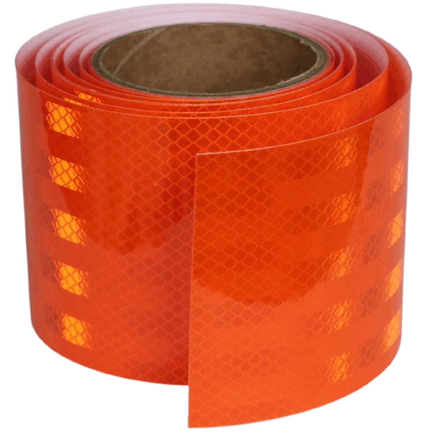 Non Fading Reflective Tape Orange Outdoor Waterproof 4 inch, High Visibility Industrial Marking Tape, Safety Adhesive Stickers (11 feet)