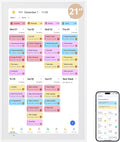 Dragon Touch 21.5" Digital Calendar Chore Chart – 1080P Full HD Interactive Touchscreen, Smart Family Planner, Hearth Display Digital Calendar Wall & Desk Mountable for Seamless Scheduling