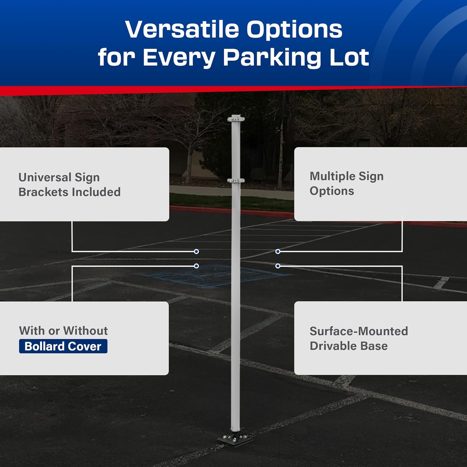 Impact Recovery - Sta-Rite Flexible Sign Post - Sign Holder for Handicap Parking Signs - Made in the USA - 102”