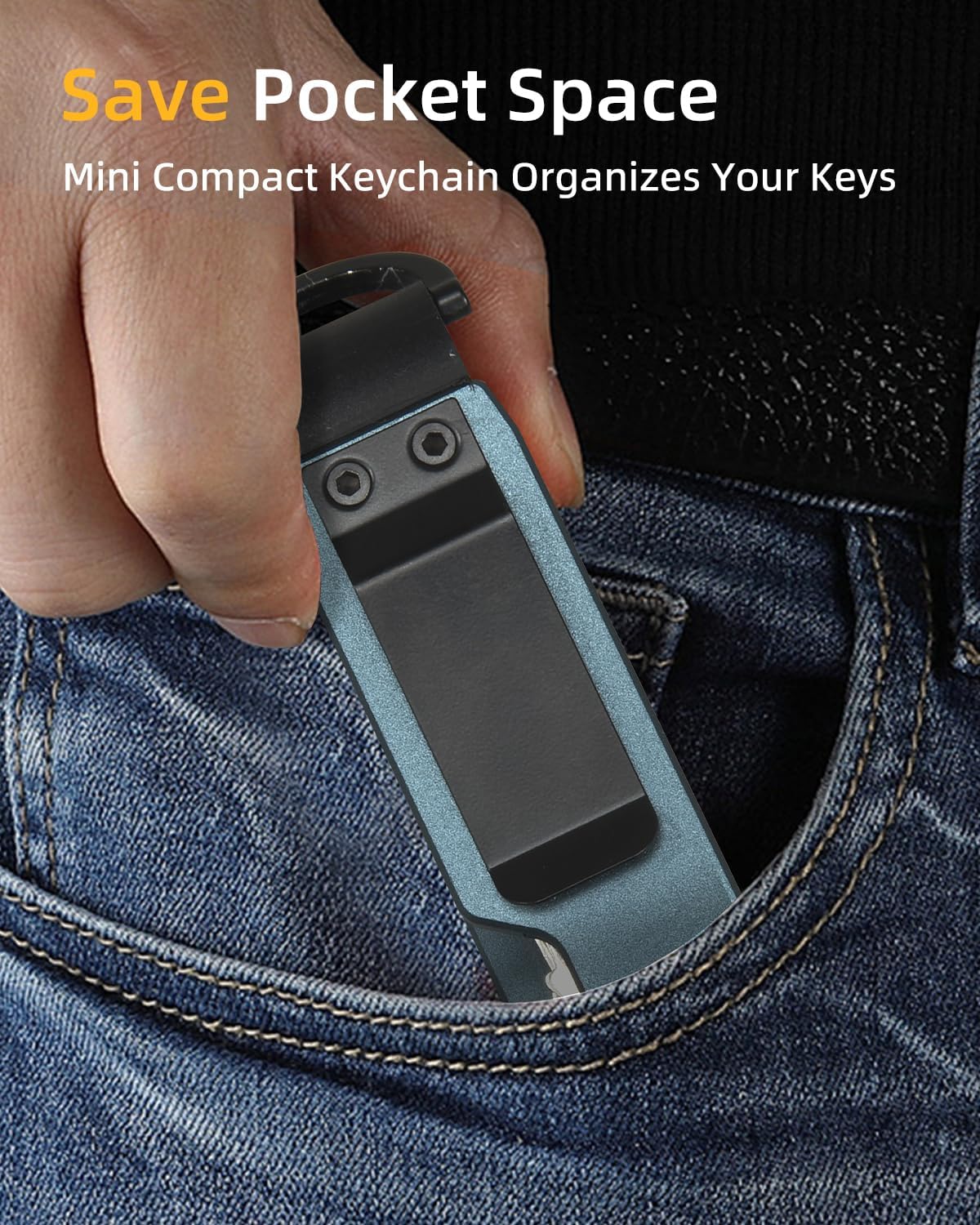 Keychain Key Holder Keychain Tile For Men/Women Key Finder Ring/Organizer for Car Keys Keyring Accessories 2-5 Keys