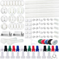 ELII 300PCS Cable Management Kit,4 Cable Sleeve 35 Cable Clips with 11Cord Holders,20 Roll Cable Organizer Straps and 200 Fastening Cable Ties,20 Cable Zip Tie Mounts for Under Desk