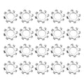 uxcell 100Pcs 10# External Tooth Lock Washer, 304 Stainless Steel Multi-Tooth Star Washer Locking Fastener, Silver Tone