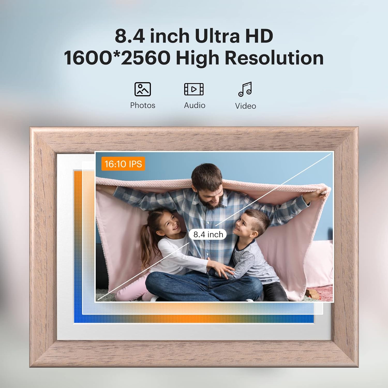 KODAK WiFi Digital Picture Frame, 8.4 Inch 2560 x 1600 IPS HD Touchscreen Digital Photo Frame with 32GB Storage, Easy Setup to Share Photos or Videos, The Best Gift for Family and Friends