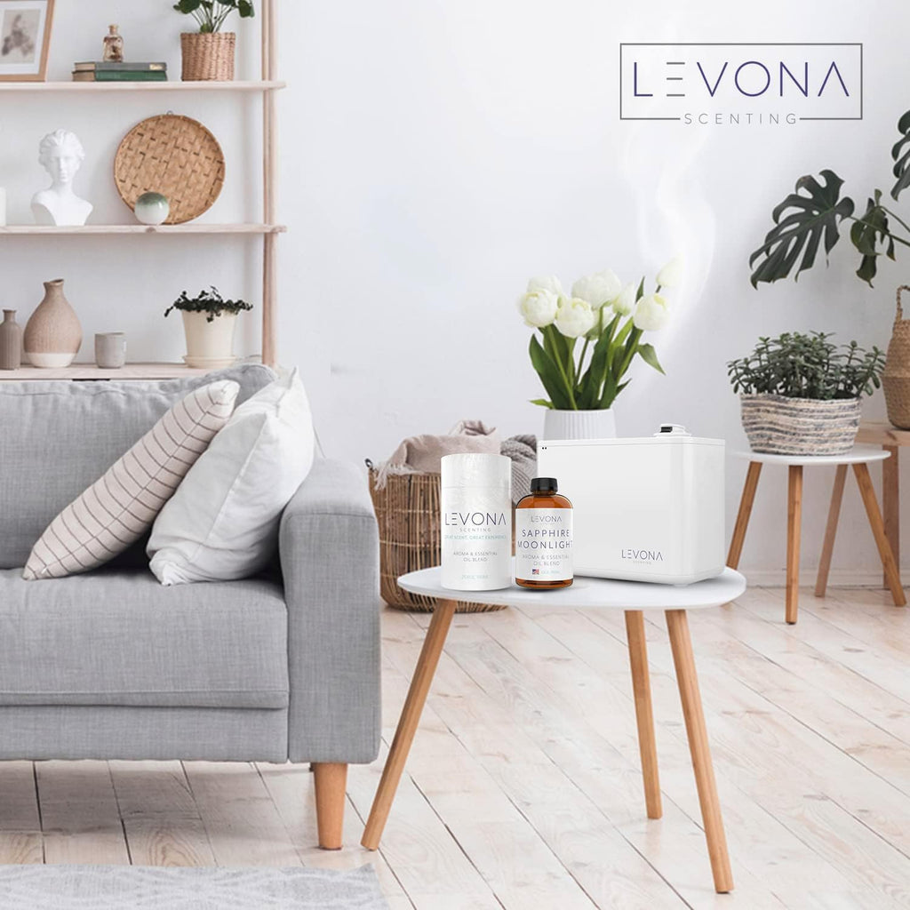 LEVONA Scent 100% Pure Essential Oils for Diffusers and Humidifier, 700ml Aromatherapy Scented Oils Perfect for Sleep, Relaxation and Stress Relief, Made in USA (Sapphire-Moonlight, 700ml)