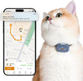 Pawfit Lite for Cats 4g GPS Tracker | Ultra-Small (<18g) Design | Real-Time Tracking | Activity Monitoring | Location History | Unlimited Range | Safety Collar Included | Lilac Grey
