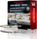 Shine Decor LED Neon Rope Lights AC 120V, Expandable & Cuttable 120LEDs/M Bright Strip Lighting, ETL Cold-Resistant & IP65 Waterproof for Indoor Outdoor, 8x16mm, 6300K Cool White, 16.4ft