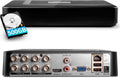 Fuers H.265+ Security DVR Recorder with 500G Hard Drive,8CH Hybrid 6-in-1 CCTV DVR for Surveillance Camera, Supports 8CH Analog Cameras, AI Human Detection, Mart Playback, Email Alert,Remote Access