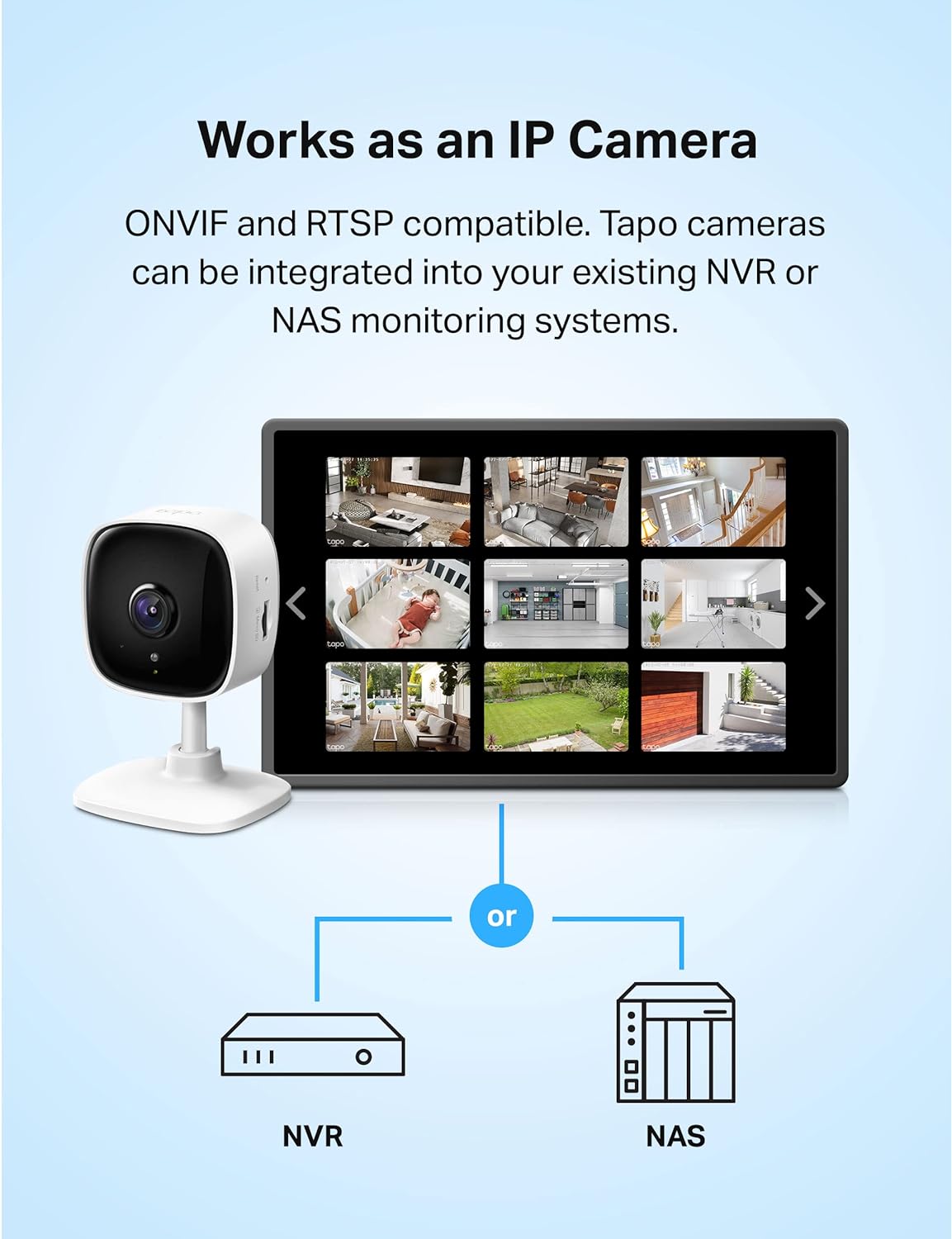 Tapo TP-Link 2K Security Camera for Baby Monitor, Dog Camera w/Motion Detection, 2-Way Audio Siren, Night Vision, Cloud&SD Card Storage(Up to 256GB) Works w/Alexa & Google Home, 4-Pack C110P4