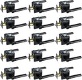 Privacy Door Lever, Heavy Duty Bathroom Bedroom Handle Lock, Keyless Interior Knobs, Matte Black, Reversible for Right&Left Handed, 15Packs