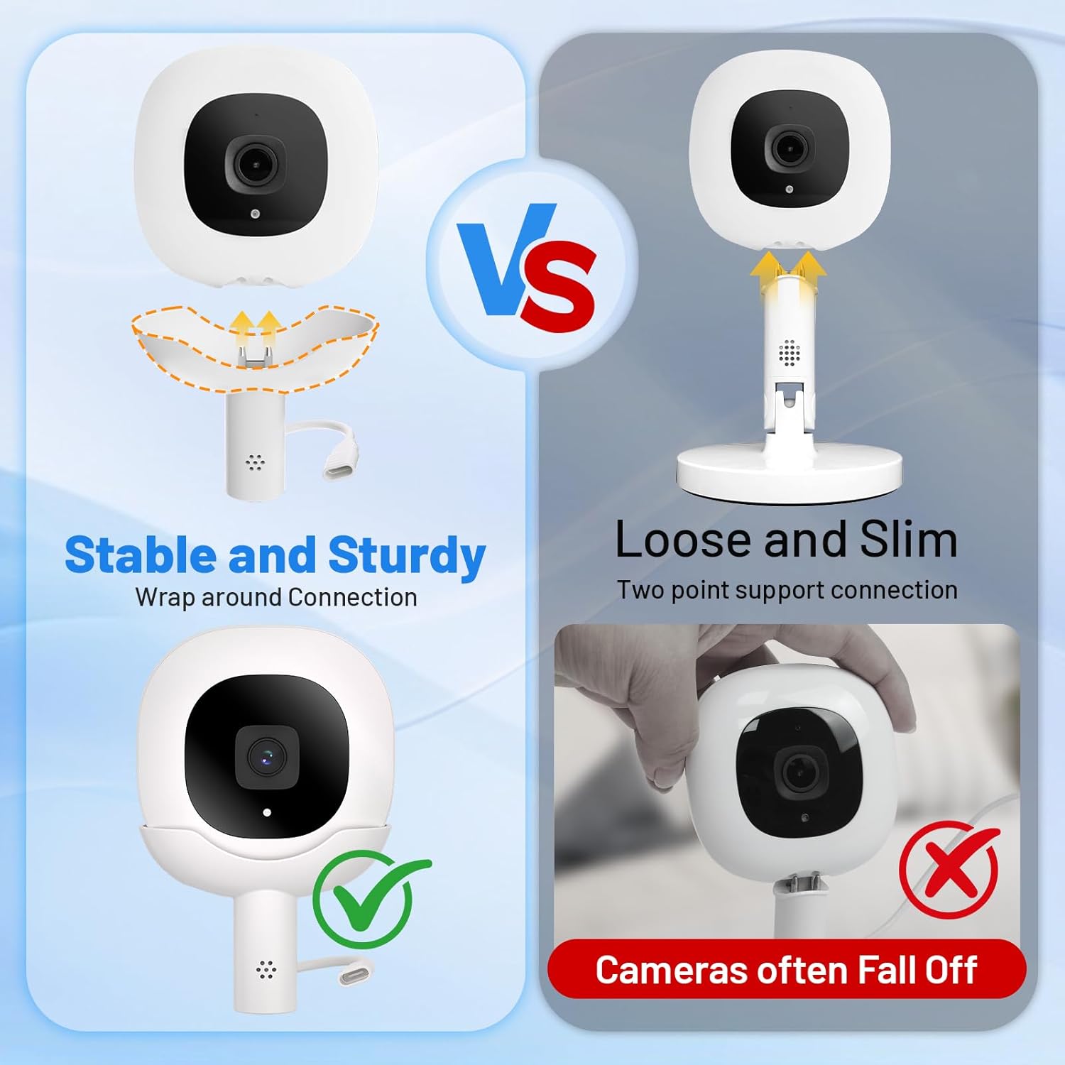 Upgraded Baby Monitor Clip Charger Mount for Nanit Pro/Plus/Original Cameras with Type-C Charging Port Connector Mount Portable Camera Holder for Travel & Crib,Temperature and Humidity Display