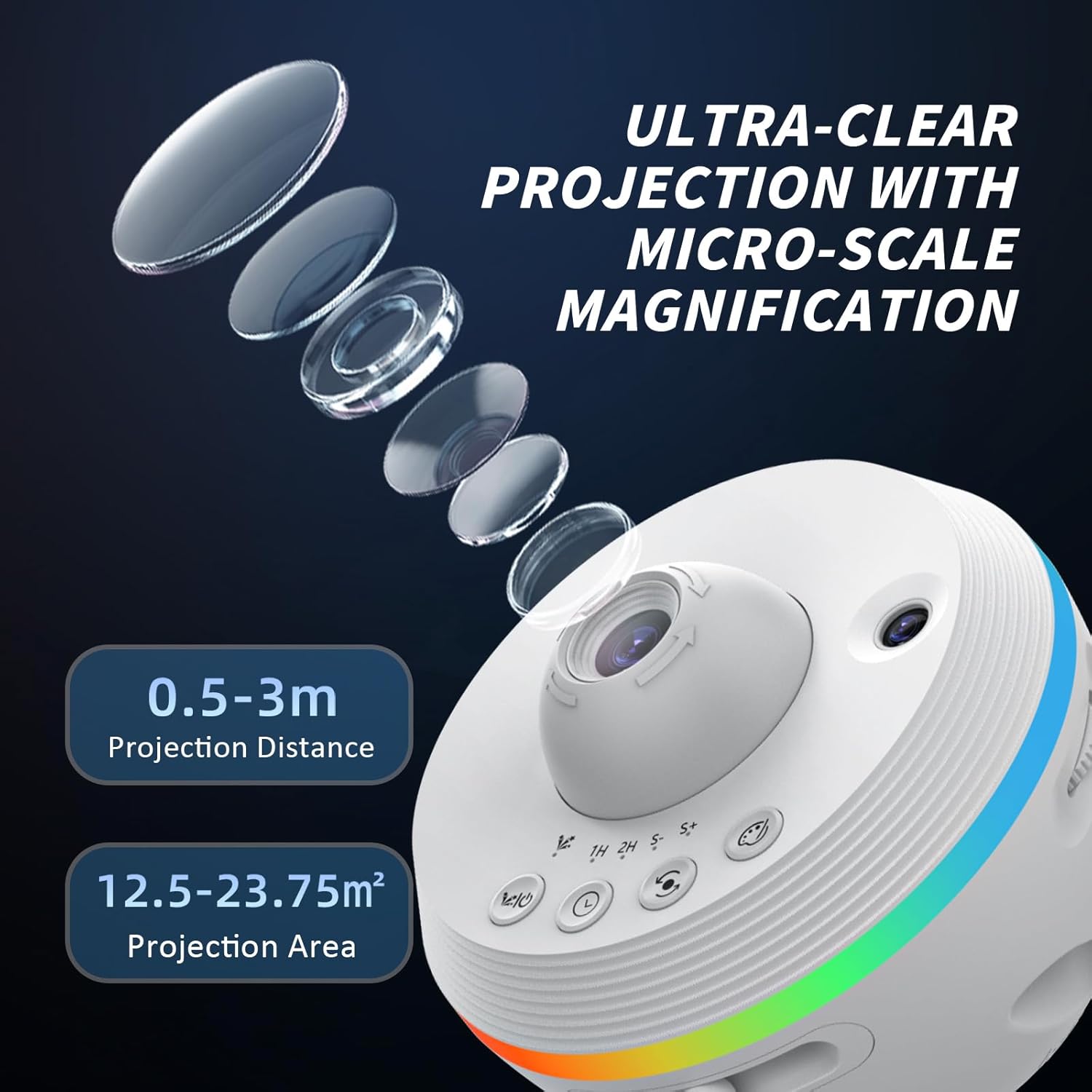Galaxy Projector, Star Projectors Home Planetarium Space Ceiling Starry Sky Night Light with Light Strip, Meteor and Galaxy Projector & 2 Films Set for Kid Adult Gift