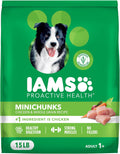 IAMS Proactive Health Adult Minichunks Dry Dog Food Chicken & Whole Grain Recipe, 15 lb. Bag