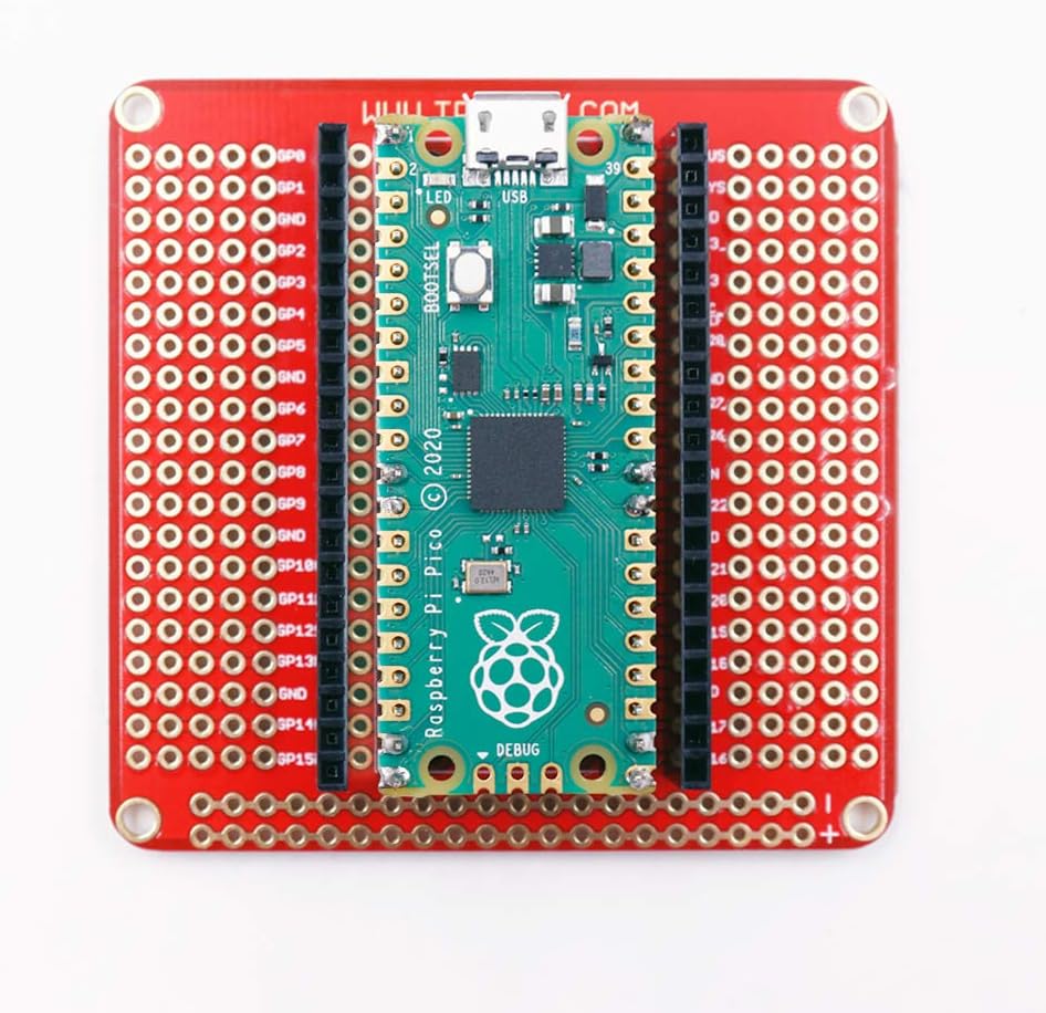 Treeidx 3pcs Expansion Board Breadboard Gold Plated Finish Proto Board PCB Compatible with Raspberry PI PICO
