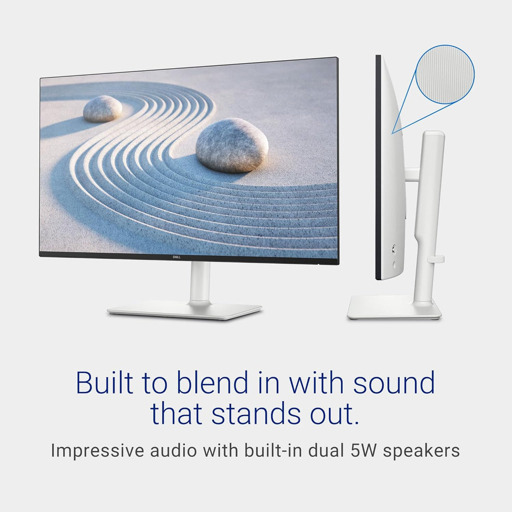 Dell S2725DS Monitor - 27 Inch, QHD (2560x2440) Display, 100Hz refresh rate, 1500:1 contrast ratio, TÜV Rheinland Eye comfort 4 Star, Integrated 2x5W speaker, Height/Tilt/Swivel/Pivot- Ash White color