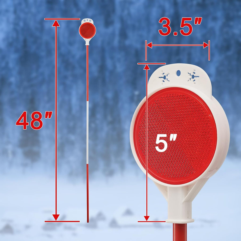 8 Pack Driveway Markers,48 Inch Steel Metal Double Sided Driveway Reflectors,High Visibility Reflective Driveway Markers Snow Stakes for Snow Plowing,Parking Lots,Walkways,Landscape