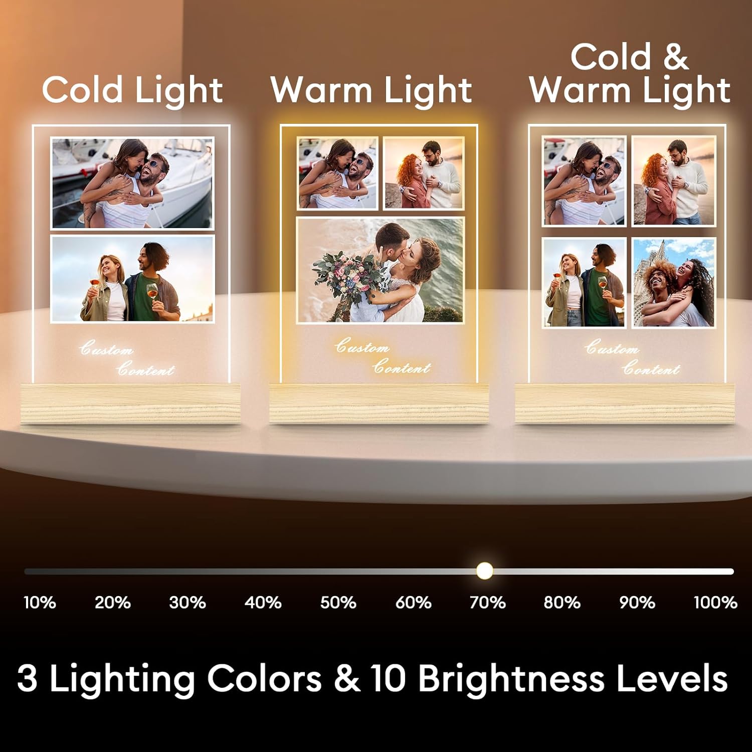 Custom Picture Frames with Photo, Personalized Music Plaque with Night Light, Customized Picture Frame, Personalized Couple Present for Her/Him/Girlfriend/Boyfriend (R10)