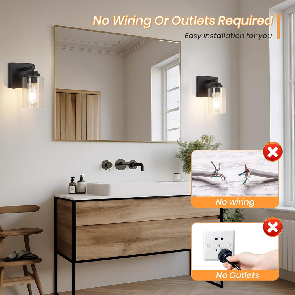 Wall Sconces,Battery Operated Wall Sconce,Dimmable Battery Operated Wall Sconce,15000mAh Endurance 200 Hours,Fast Charging,Wireless Sconces for Bedroom Living Room Hallway(1 Piece)
