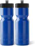 50 Strong Sports Water Bottles – Reusable 22 oz BPA-Free Plastic Bottles with Pull Top Cap – Made in USA – Top Rack Dishwasher Safe – Fits Most Bike Cages Brand