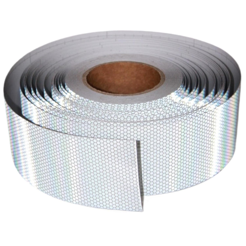 Non Fading Reflective Tape Silver Outdoor Waterproof 3 inch Wide, High Visibility Warning Industrial Marking Tape, Safety Stickers (168 feet)