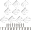 MECCANIXITY 10 Pcs Ultrasonic Sensor Mounting Bracket for Distance Sensor Module, Ultrasonic Module Accessories with Screws and Nuts, Transparent
