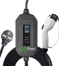 PRIMECOM Level 2 Electric Vehicle (EV) Charger (220V / 240Volt, 16Amp) Portable EVSE Smart Electric Car Charger, 30', 40', and 50 Feet Lengths (NEMA 6-30P, 40 Feet)