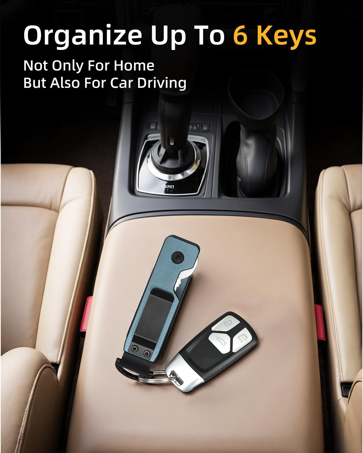 Keychain Key Holder Keychain Tile For Men/Women Key Finder Ring/Organizer for Car Keys Keyring Accessories 2-5 Keys