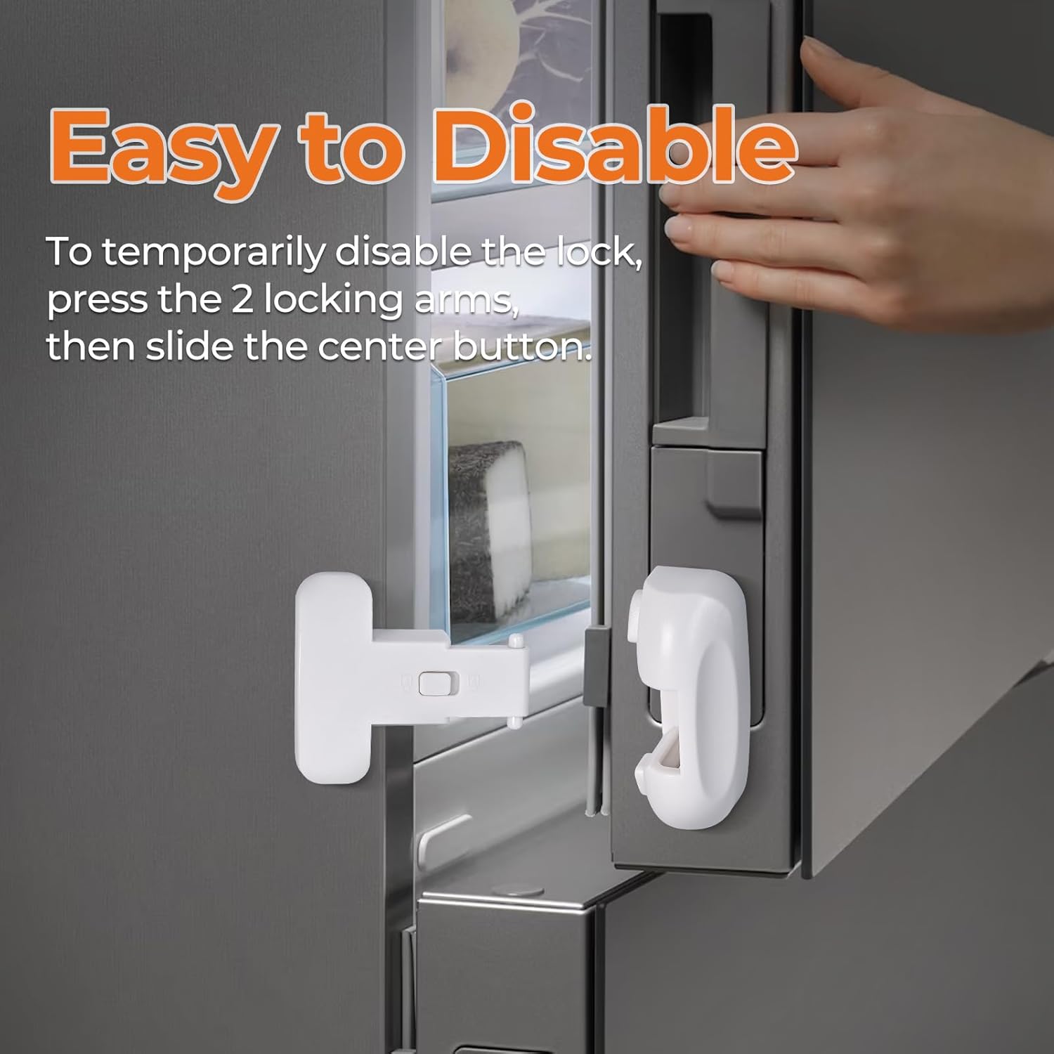 Refrigerator Fridge Door Lock for Kids Child Safety Locks for Doors Freezer Door Lock Easy to Install Keep Door Closed Child Proof Refrigerator，Freezer Door Lock 1 pack, White